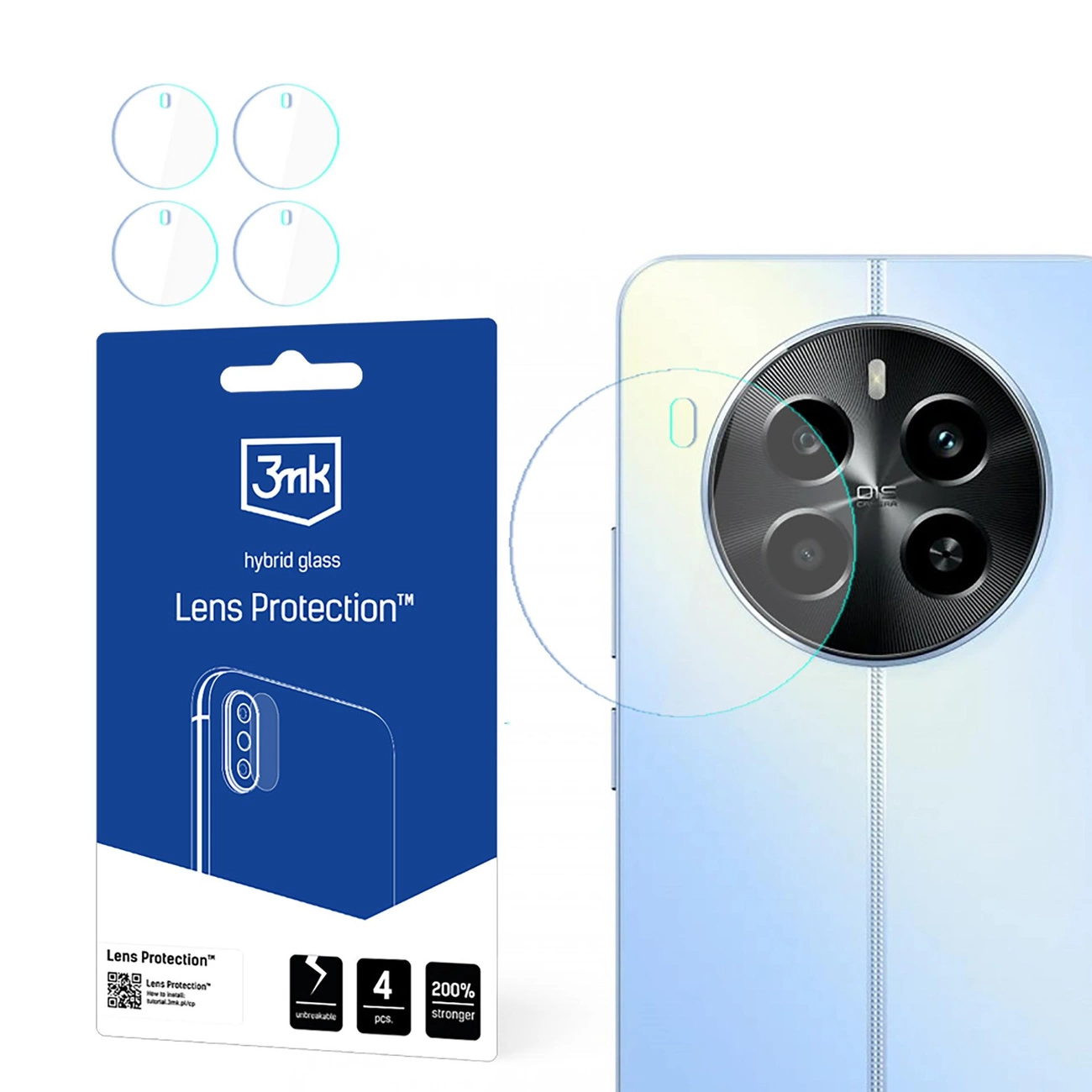 3mk Lens Protection™ hibridinis kameros stiklas Realme 13 4G
