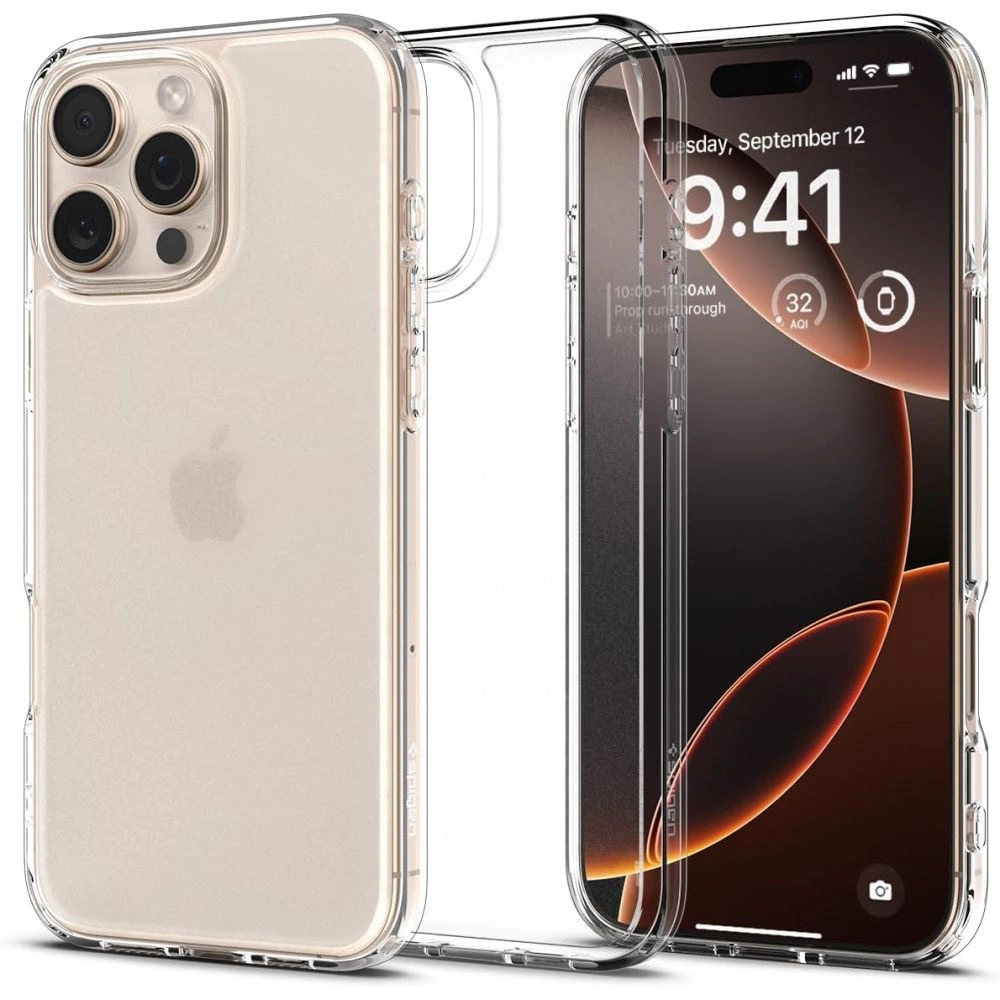 Spigen Ultra Hybrid dėklas iPhone 16 Pro Max – skaidrus