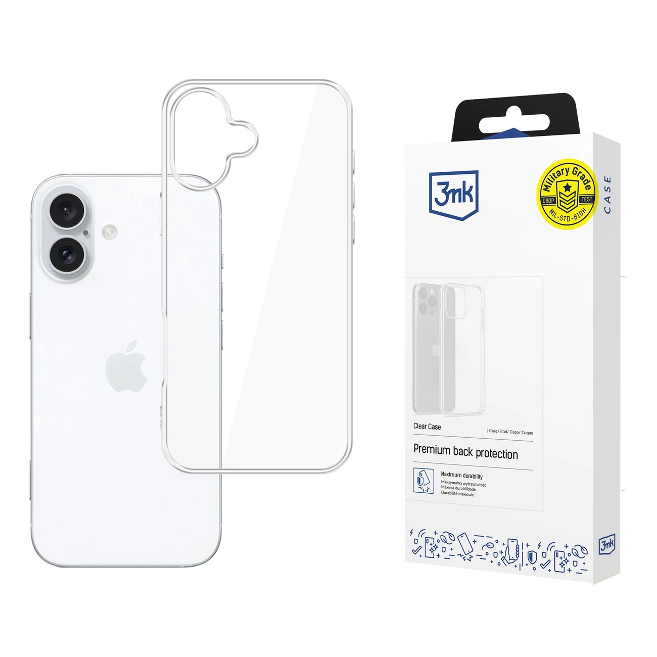 3mk Clear dėklas iPhone 16 Plus – permatomas