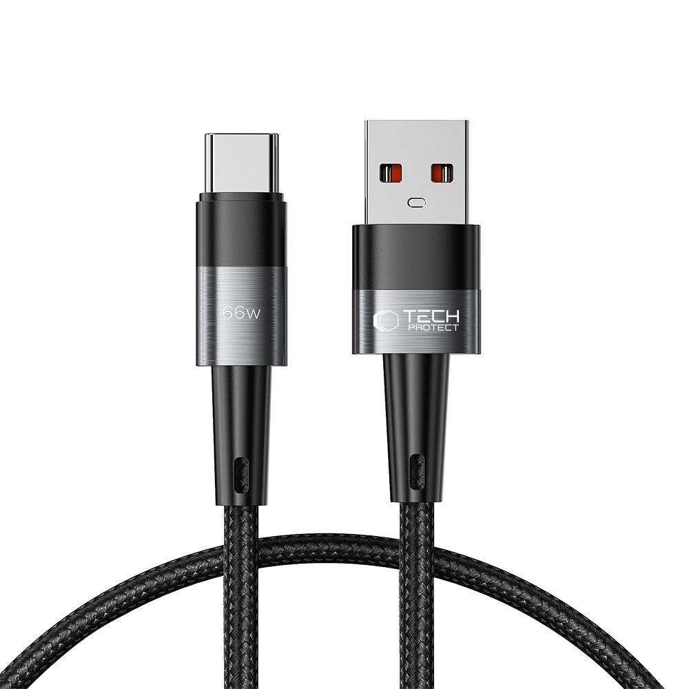 Tech-Protect UltraBoost USB-C / USB-A laidas 66W 6A 0.5m - pilkas