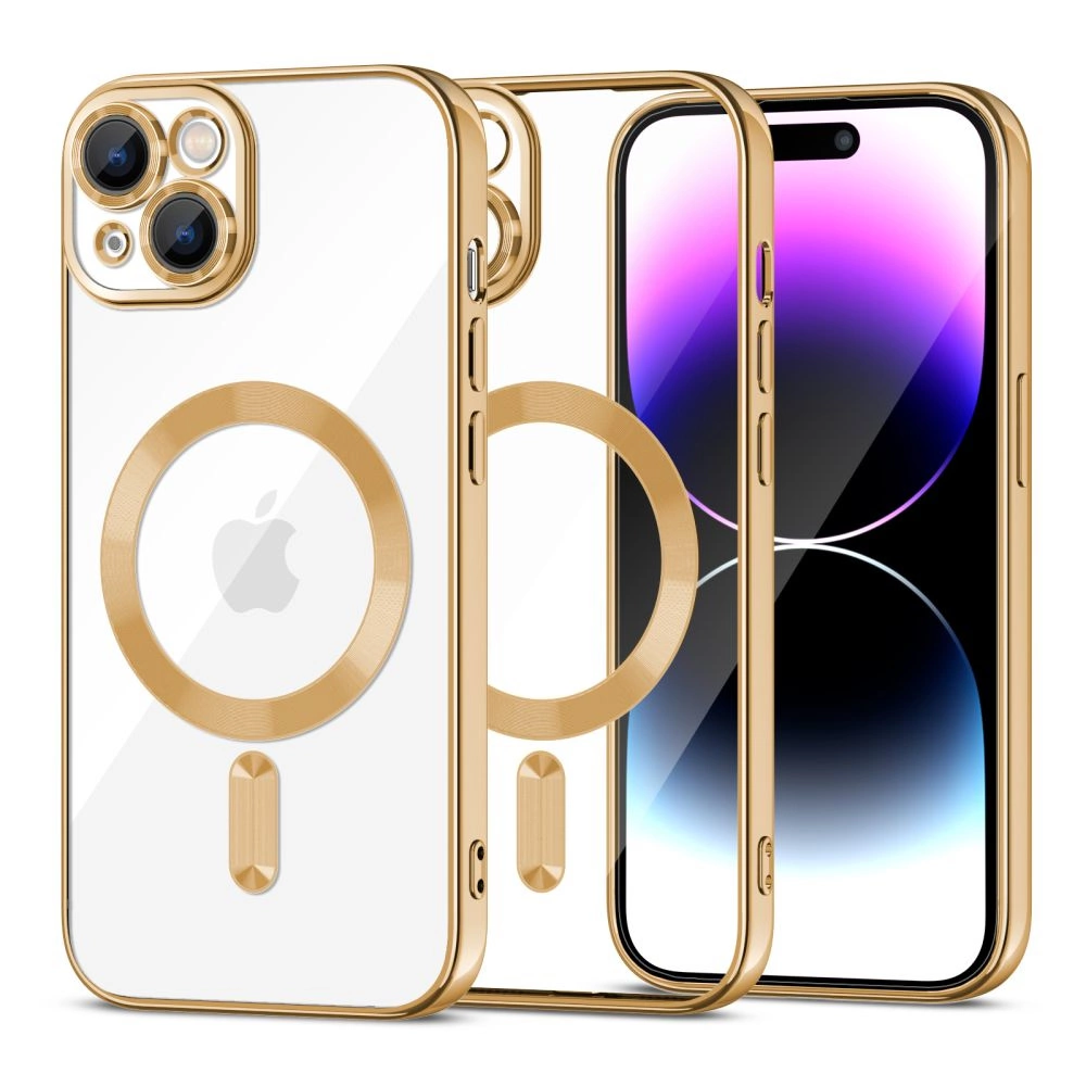 Tech-Protect MagShine Line MagSafe dėklas iPhone 15 – auksinis