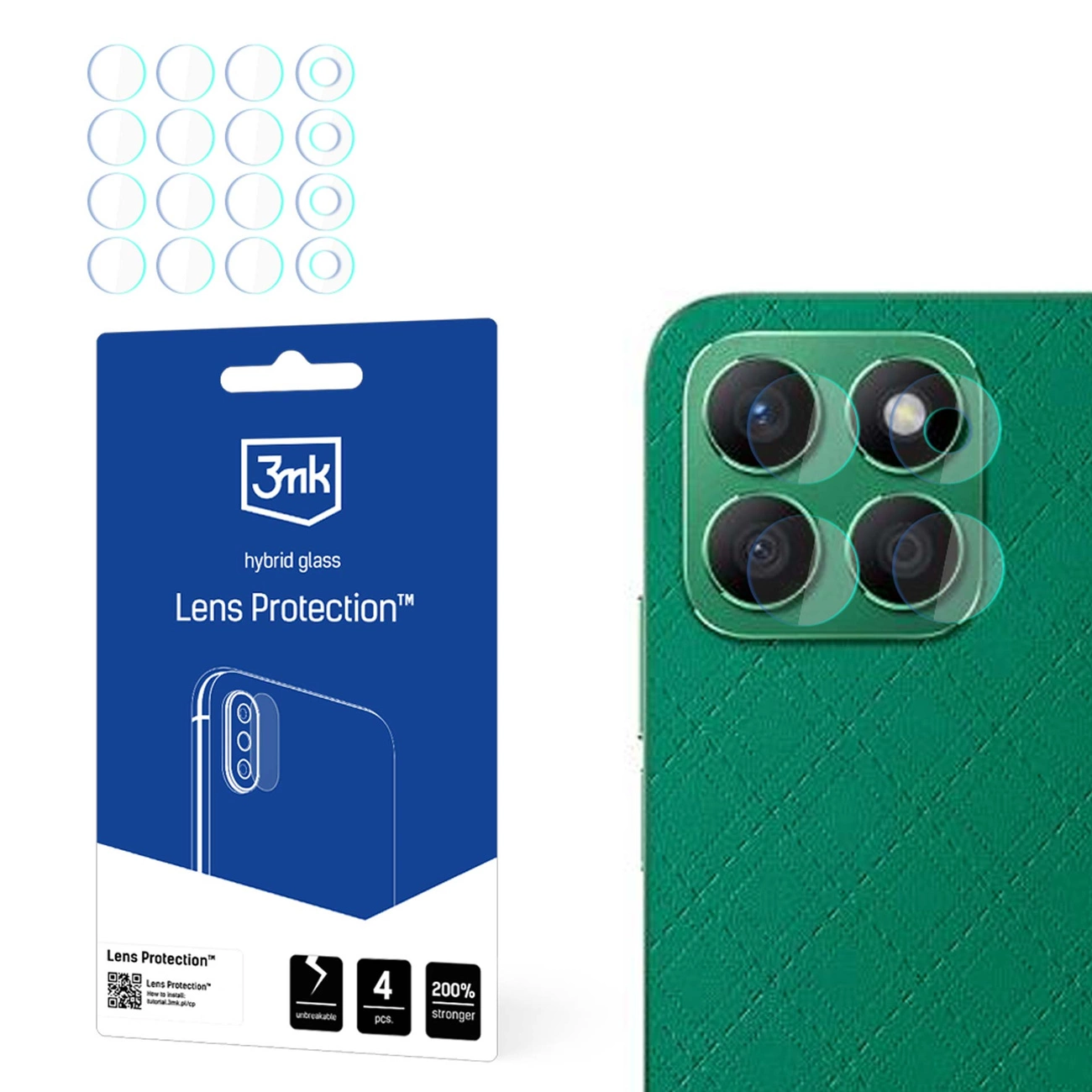 3mk Lens Protection™ hibridinis kameros stiklas Honor X8B