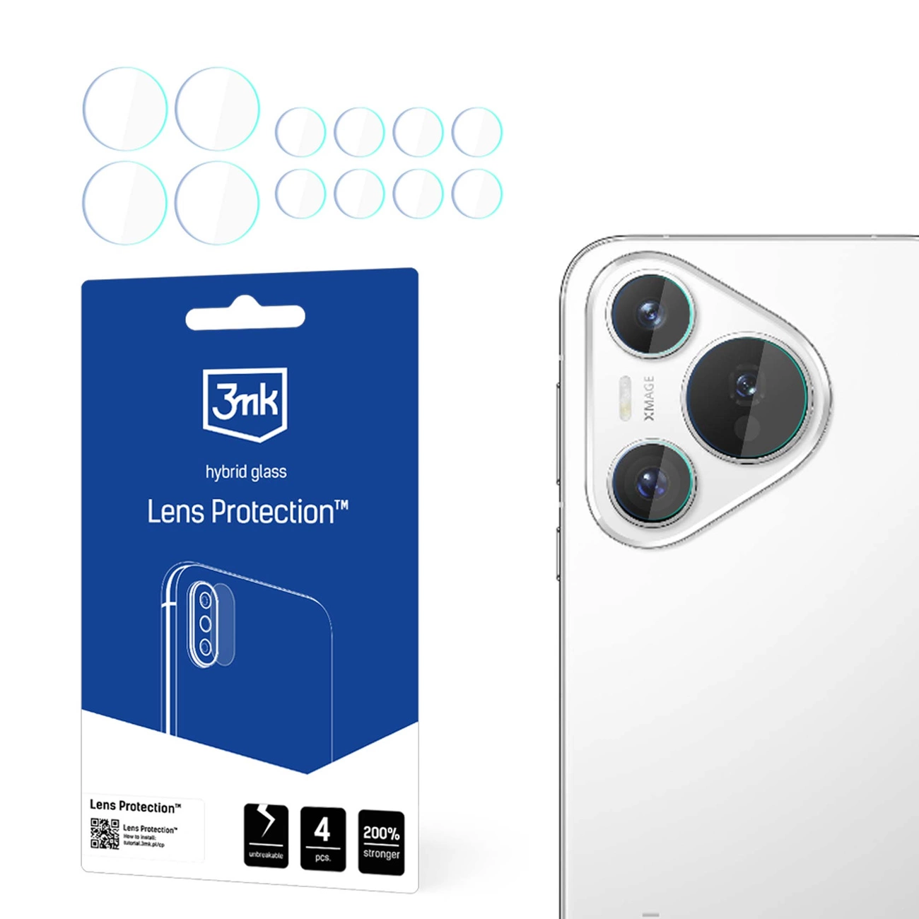 3mk Lens Protection™ hibridinis kameros stiklas Huawei Pura 70