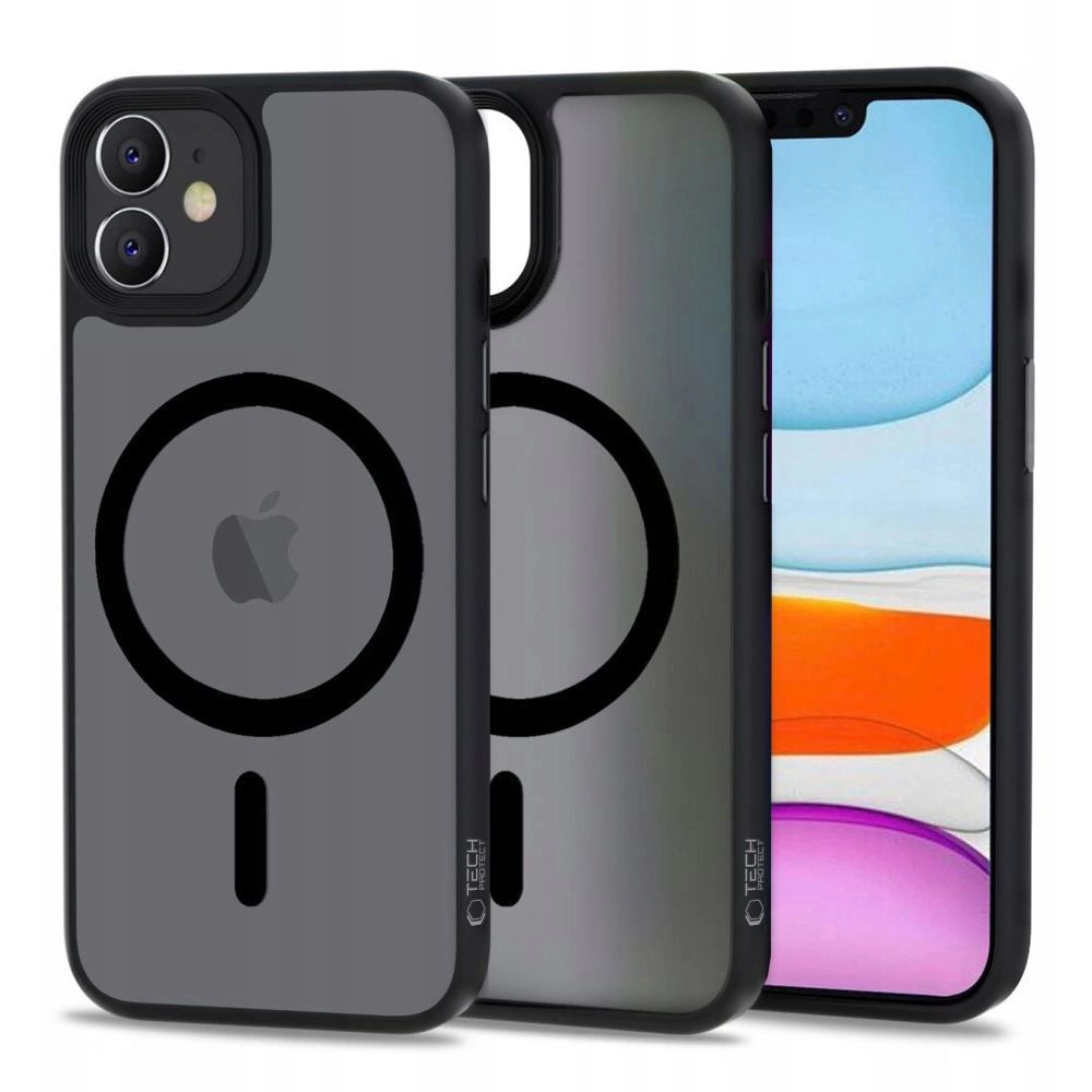 Tech-Protect MagMat MagSafe iPhone 11 dėklas - matinė juoda