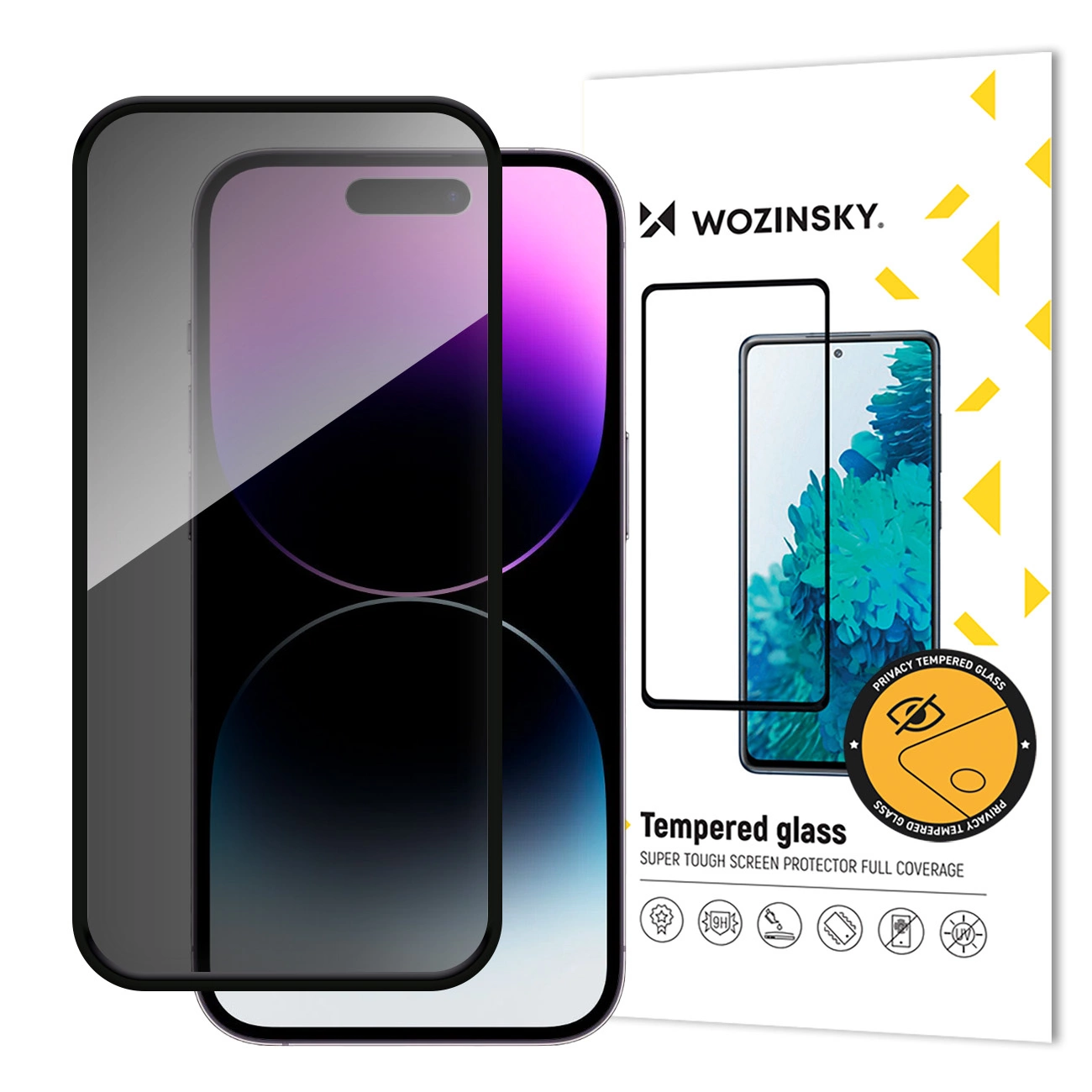 Wozinsky Privacy Glass su apsauga nuo smalsuolių iPhone 16 Plus