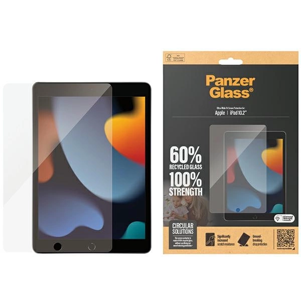 PanzerGlass Ultra-Wide Fit grūdintas stiklas, skirtas iPad 10.2”