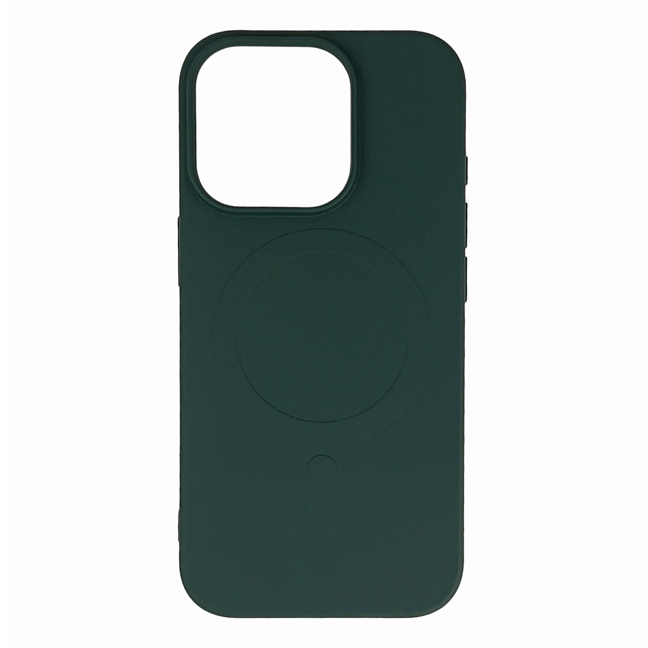 Liquid Silicone dėklas MagSafe iPhone 16 Pro Max - tamsiai žalias