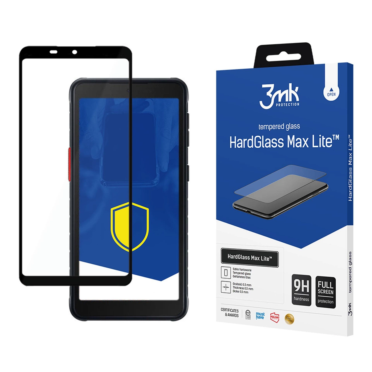 9H 3mk HardGlass Max Lite™ stiklas skirtas Samsung Galaxy Xcover 5