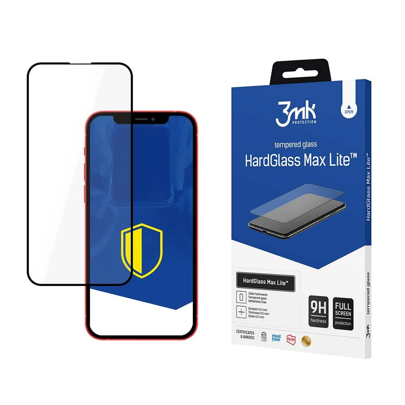 9H 3mk HardGlass Max Lite™ stiklas skirtas iPhone 13 Pro