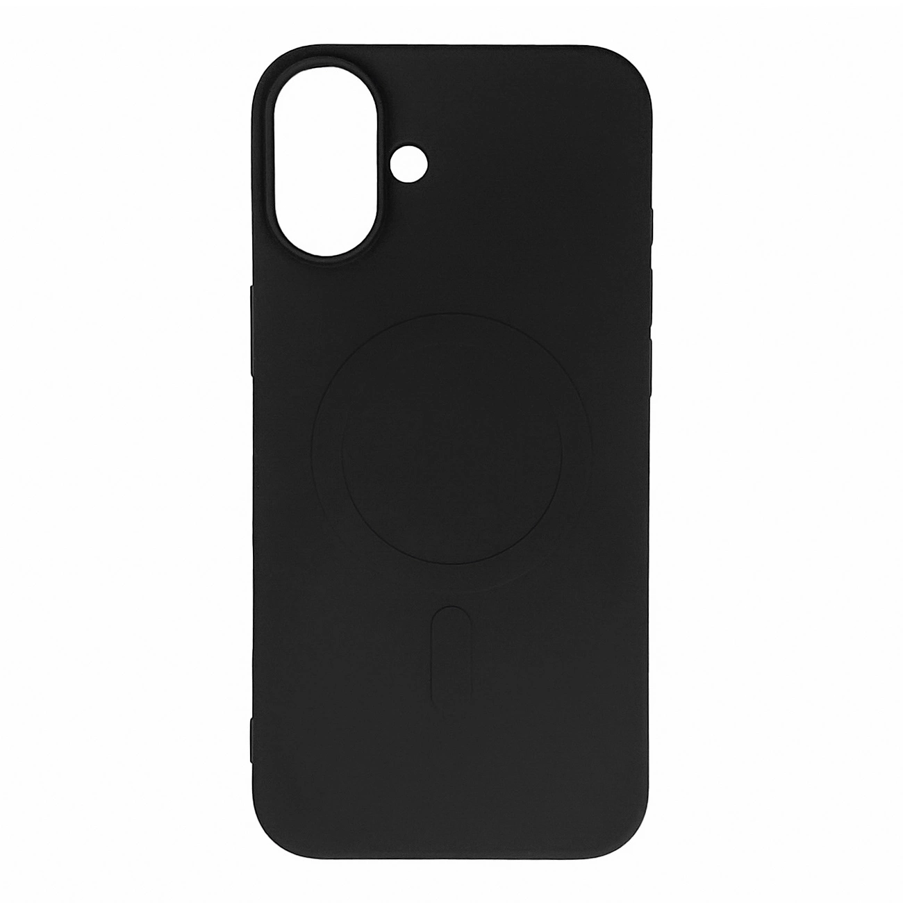 Liquid Silicone dėklas MagSafe iPhone 16 - juodas