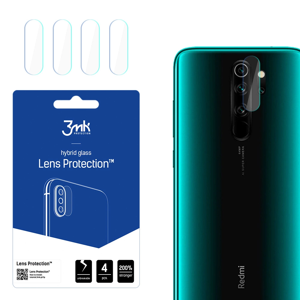 3mk Lens Protection™ hibridinis kameros stiklas Xiaomi Redmi Note 8 Pro