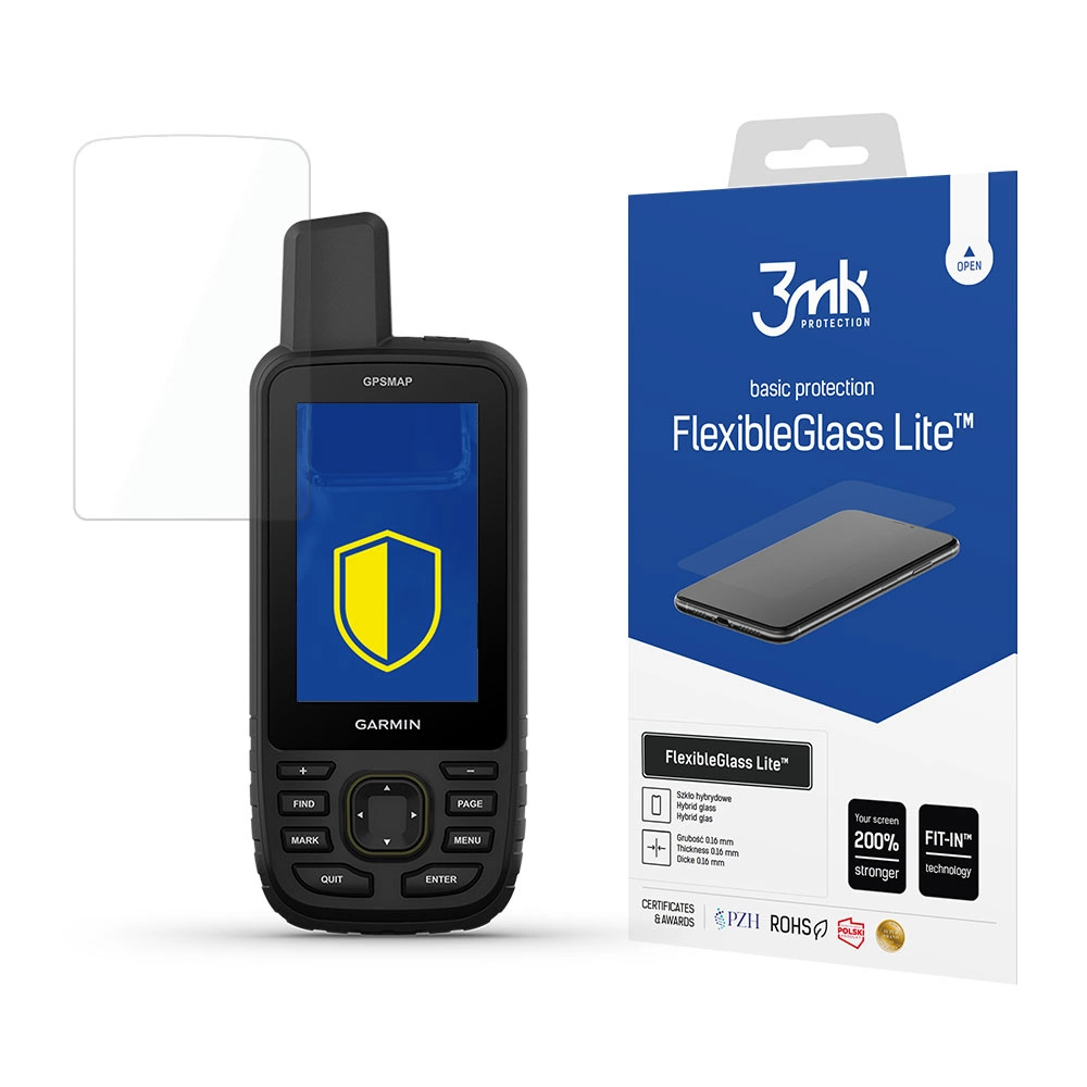 Hibridinis stiklas 3mk FlexibleGlass Lite™ skirtas Garmin GPSMAP 67