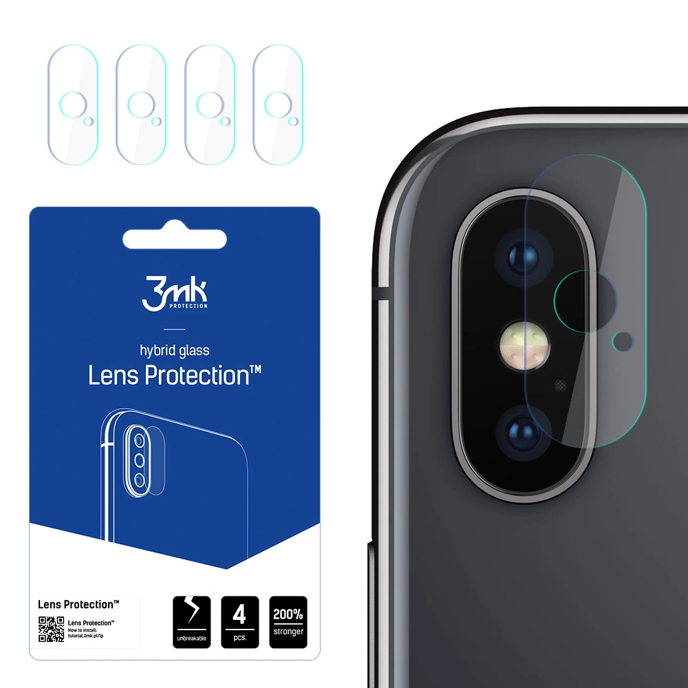3mk Lens Protection™ hibridinis kameros stiklas iPhone X