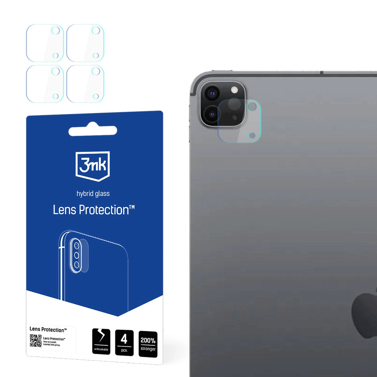 3mk Lens Protection™ hibridinis kameros stiklas iPad Pro 12.9” 2021 / 2022