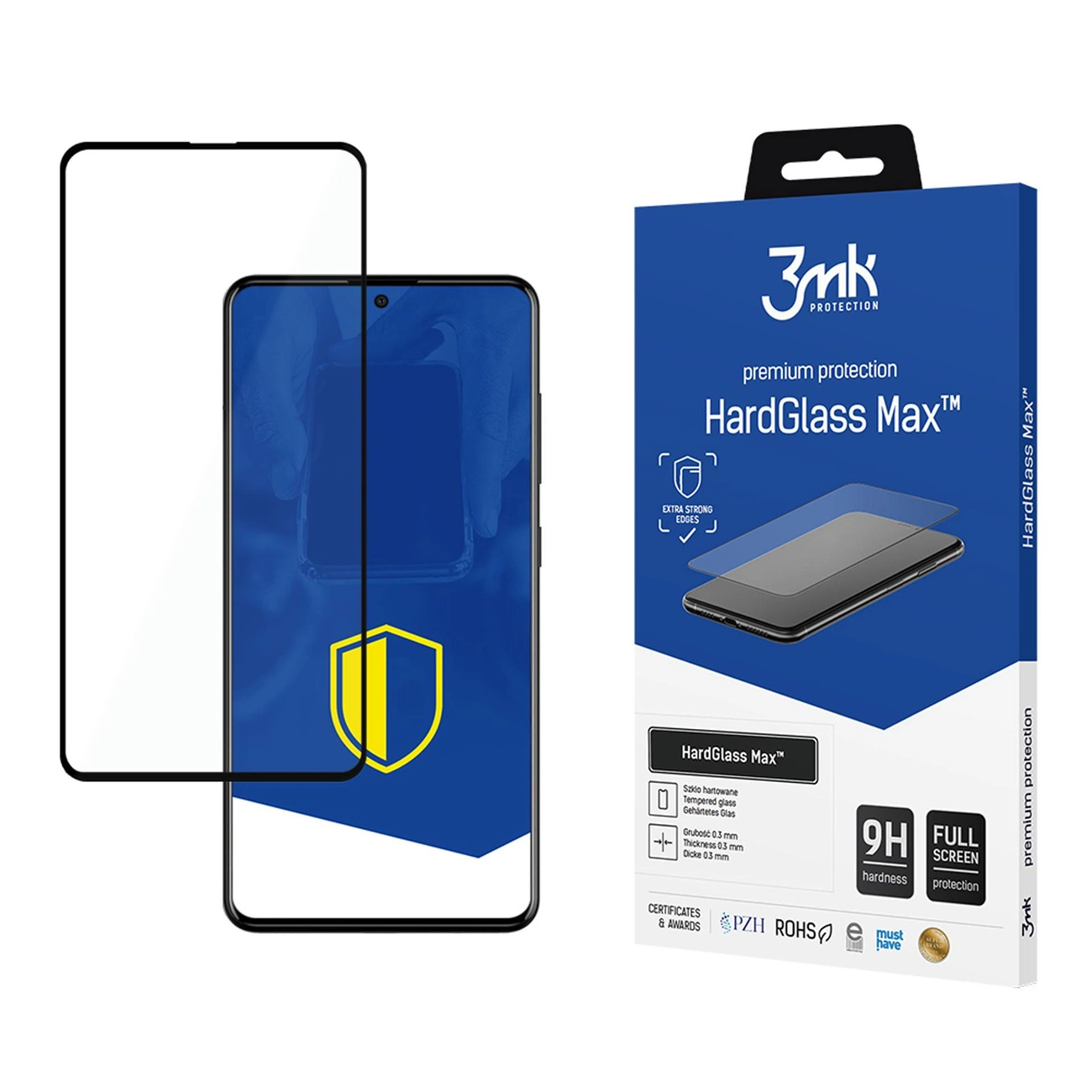 9H 3mk HardGlass Max™ stiklas skirtas Samsung Galaxy A51 / A52 / A52 5G / A52s 5G
