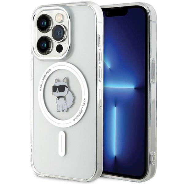 Karl Lagerfeld IML Choupette MagSafe dėklas skirtas iPhone 14 Pro Max – permatomas
