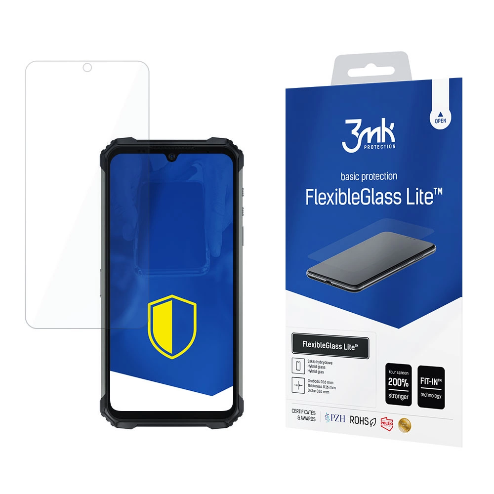 Hibridinis stiklas 3mk FlexibleGlass Lite™ skirtas Ulefone Armor 8 Pro