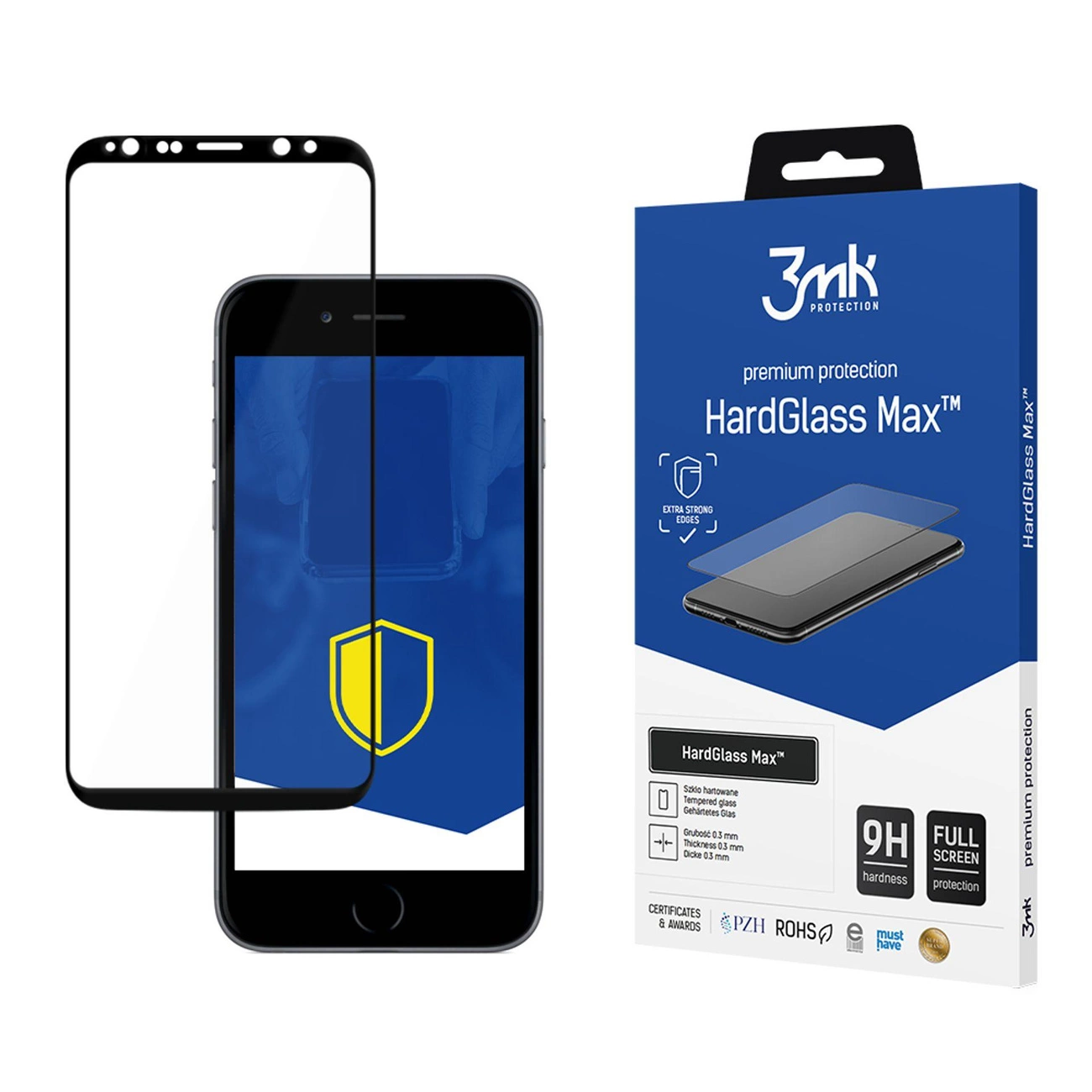 9H 3mk HardGlass Max™ stiklas skirtas Samsung Galaxy S8+ / S9+