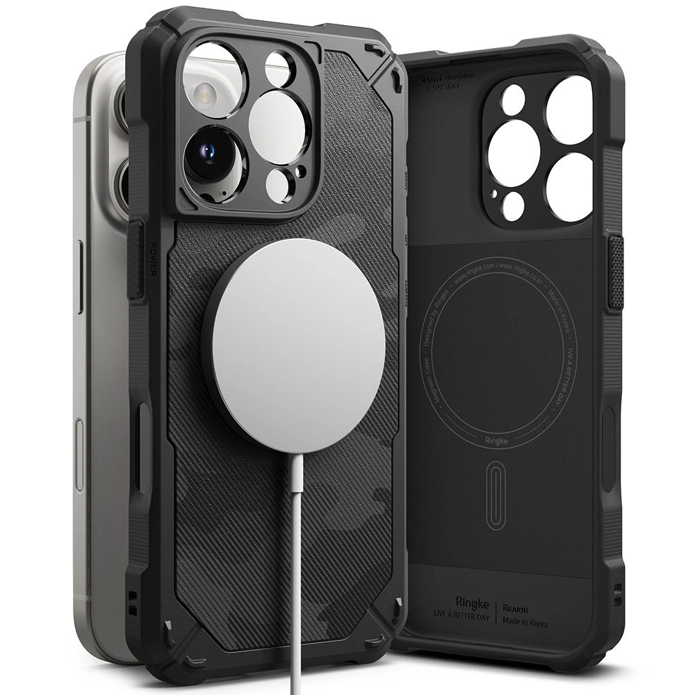 Ringke Rugged Gear MagSafe dėklas iPhone 16 Pro Max juodas