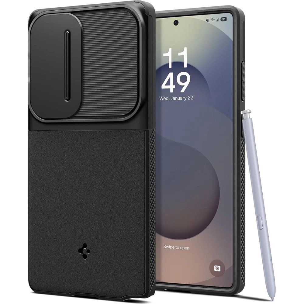 Spigen Optik Armor dėklas Samsung Galaxy S25 Ultra - juodas