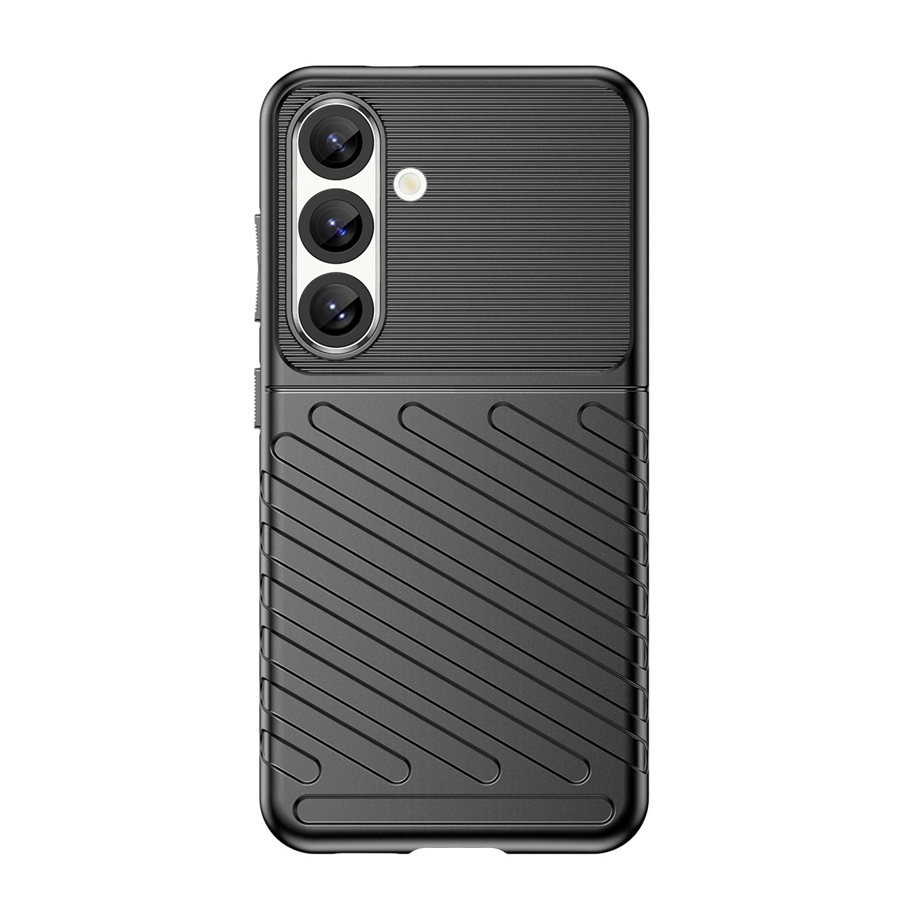 Thunder dėklas Samsung Galaxy S25 silikoninis šarvuotas dėklas – juodas
