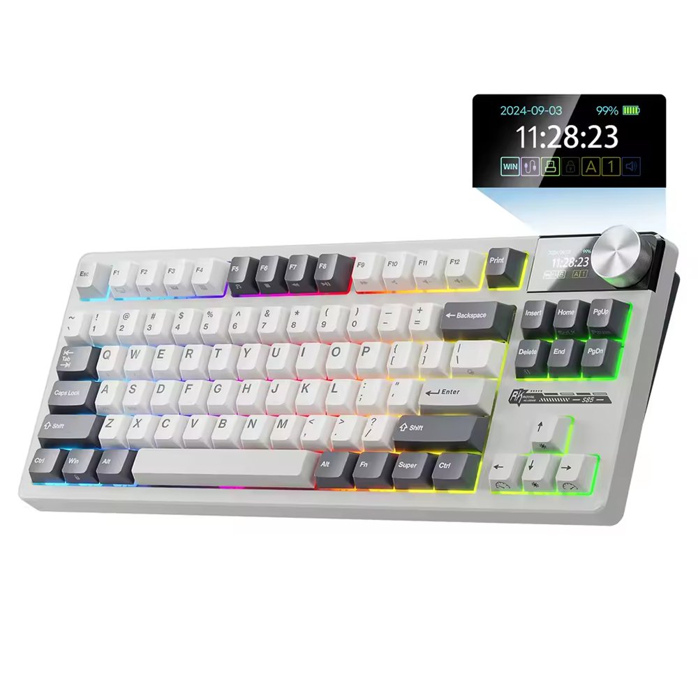 ROYAL KLUDGE S85 White Night, Cloud Switch, US