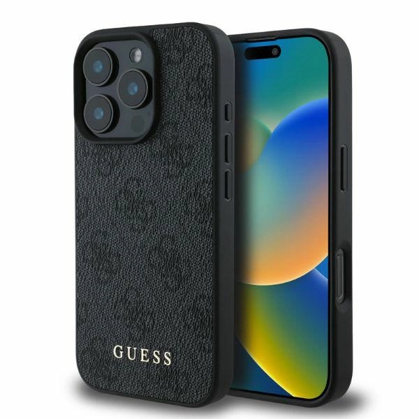 Guess 4G Classic dėklas iPhone 16 Pro Max – juodas