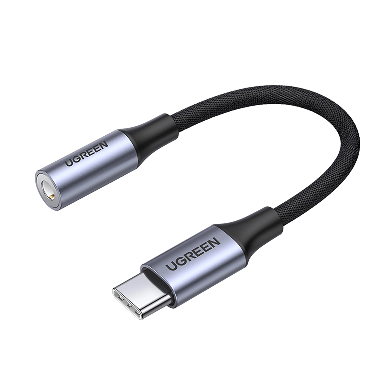 Ugreen AV161 adapteris ausinėms mini jack 3,5 mm (moteriškas) / USB-C (vyriškas) 10 cm – pilkas