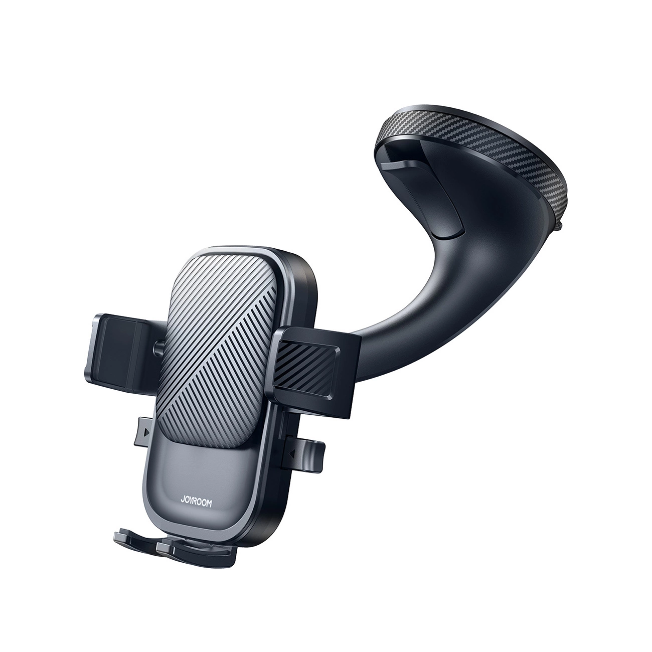 Joyroom JR-OK6 spaustuvo tipo laikiklis telefonui ant stiklo – juodas