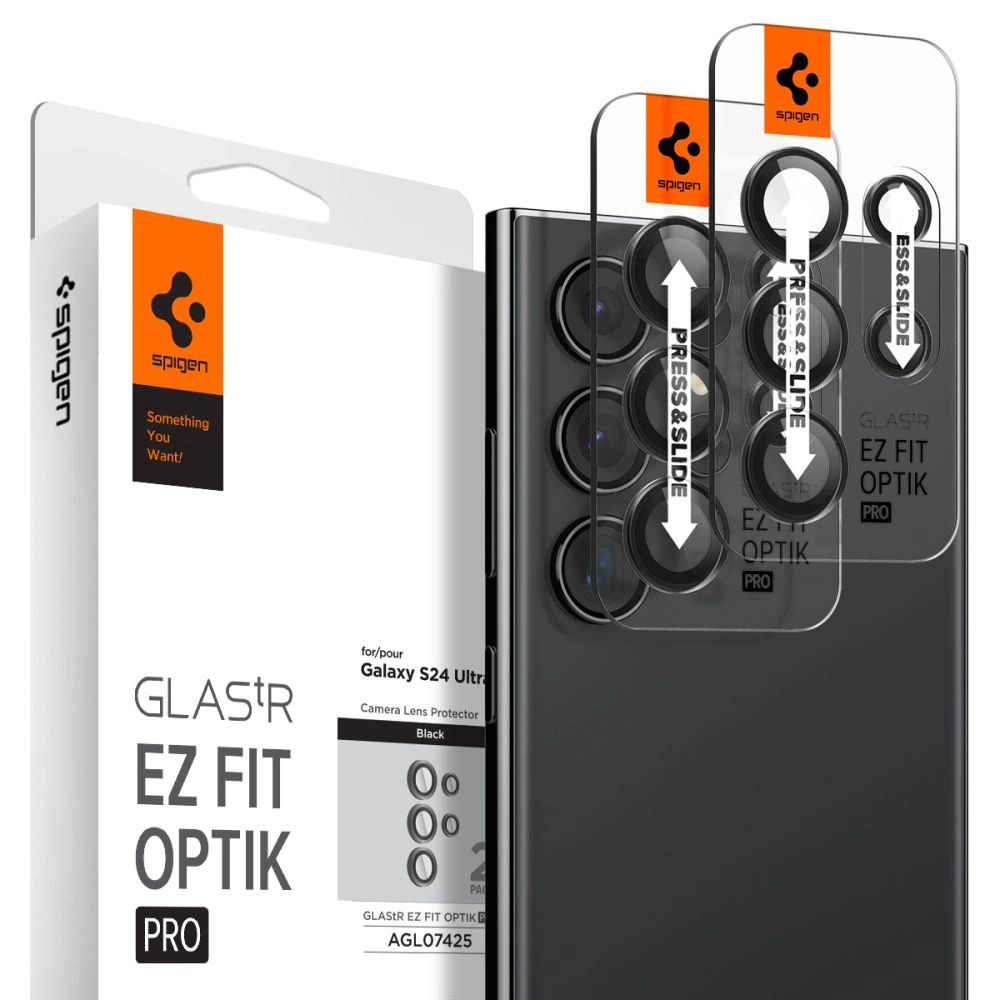 Spigen Optik.tR EZ Fit kameros apsauga Samsung Galaxy S24 Ultra - juoda 2 vnt.