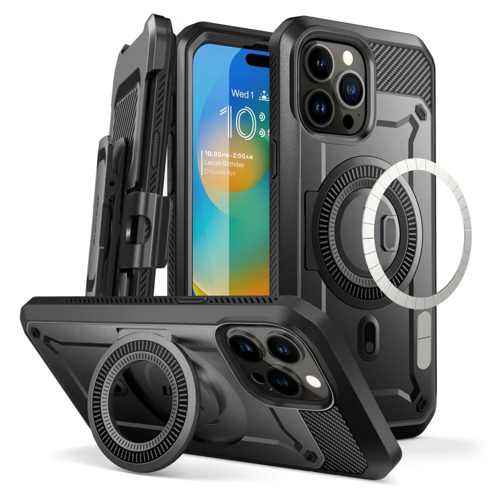 Supcase UB Pro Mag dėklas su MagSafe skirtas iPhone 15 Pro - juodas