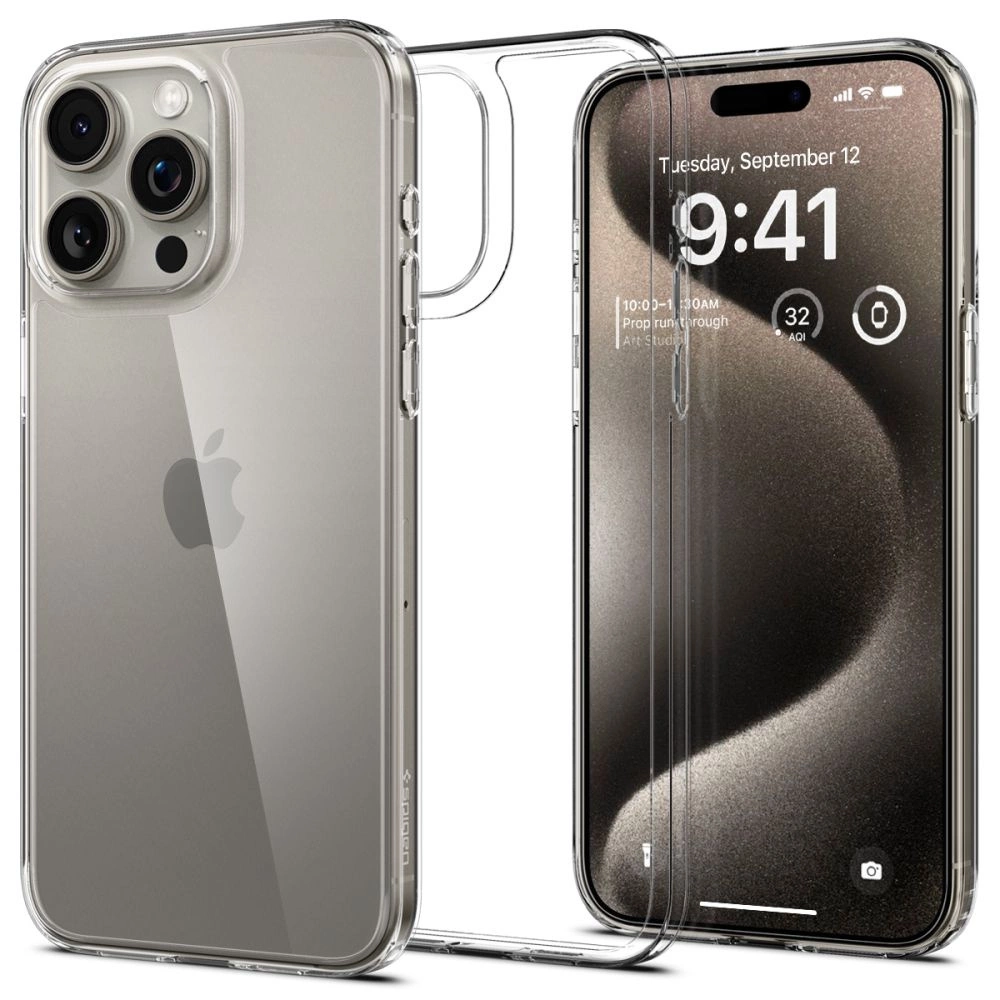 Spigen Airskin Hybrid dėklas iPhone 15 Pro Max – permatomas