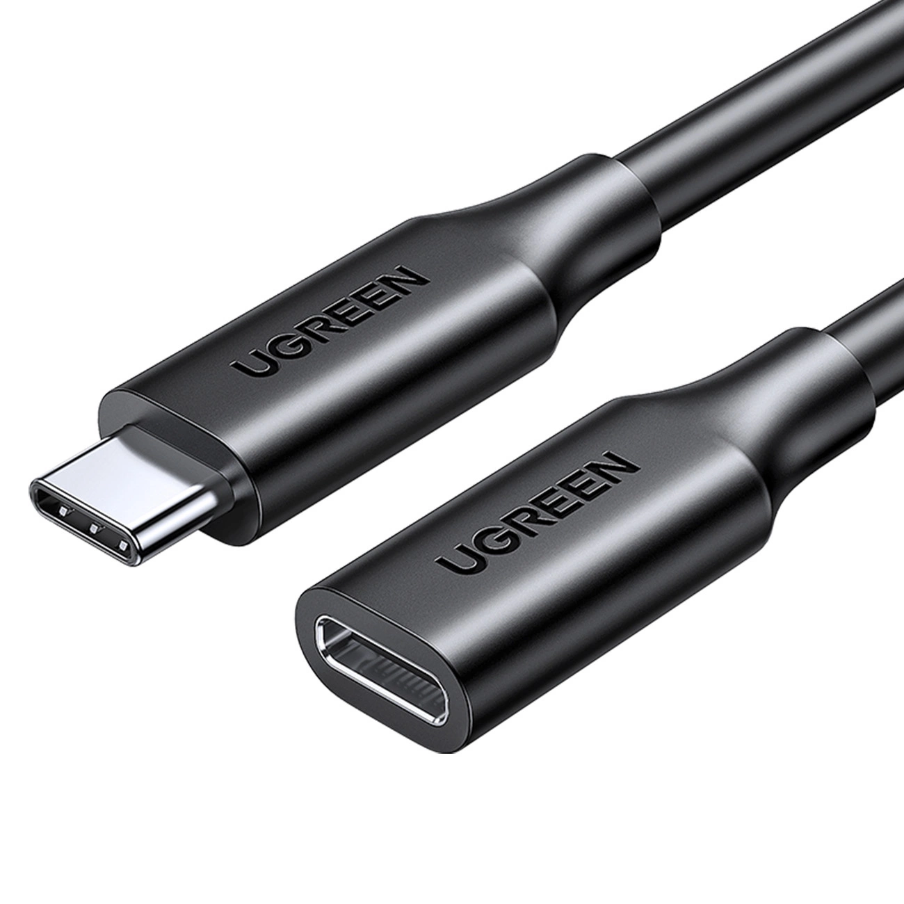 Ugreen 10387 USB-C – USB-C PD QC kabelis 4K 60Hz 100W 5A 10Gb/s 1 m – juodas
