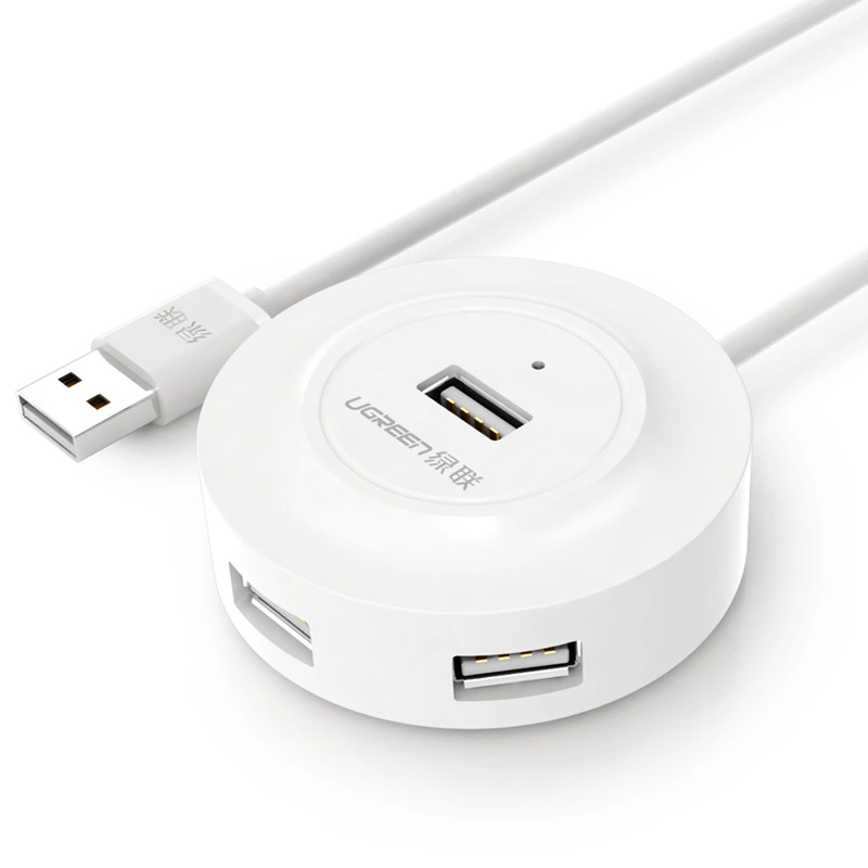 Ugreen HUB USB2.0 4x USB-A 480Mbps 1 m – baltas (CR106)