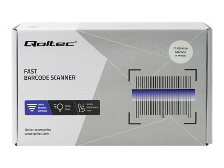 QOLTEC Desktop QR Barcode Scanner USB|50864