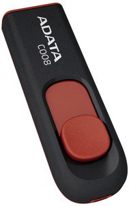 USB raktas ADATA C008 64GB Black/Red