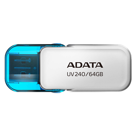 USB raktas ADATA UV240 64GB USB 2.0 White