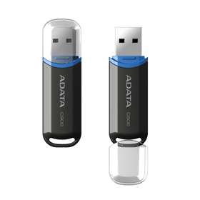 USB raktas ADATA Classic C906 32GB USB 2.0, Snap-on cap dizainas, Juodas