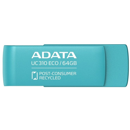 USB raktas ADATA UC310 ECO 64GB USB 3.2 Gen1 Green