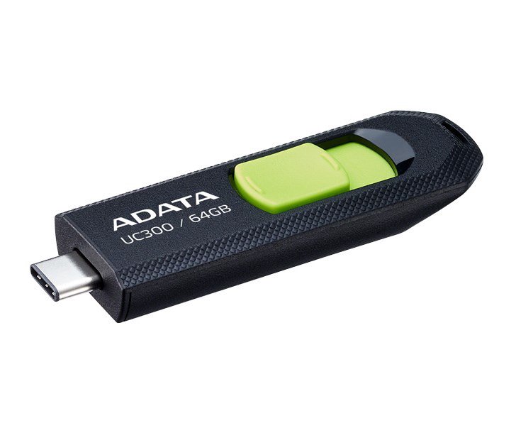 USB raktas ADATA ACHO-UC300-64G-RBK/GN