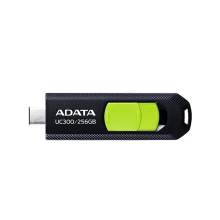 USB raktas ADATA FlashDrive  UC300 256 GB,  USB 3.2 Gen 1, Black/Green