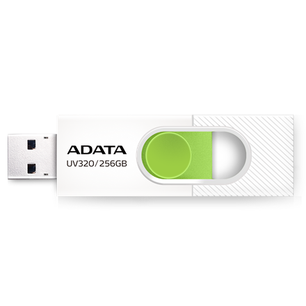 USB raktas ADATA UV320 256GB USB 3.2 Gen1  White/Green