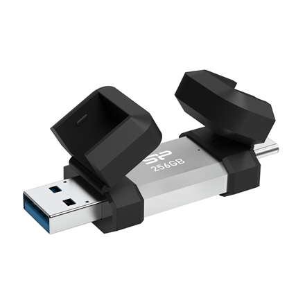 USB raktas Silicon Power Dual USB Drive  Mobile C51  256 GB  USB Type-A and USB Type-C  Silver