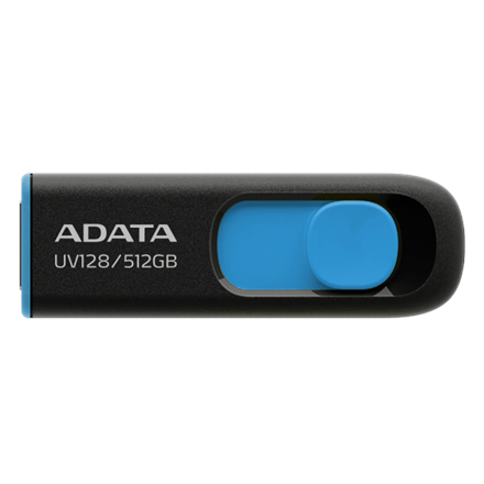 USB raktas ADATA  USB Flash Drive  UV128  512 GB  USB 3.2 Gen1  Black/Blue