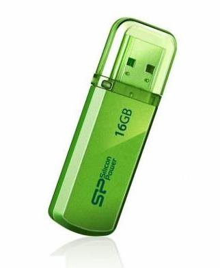 USB raktas SILICON POWER Silicon Power Helios 101 16 GB, USB 2.0, Green