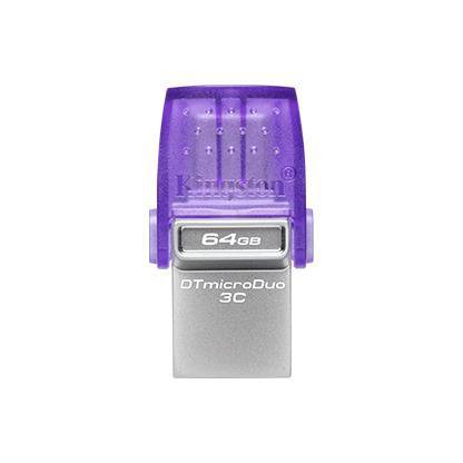 USB raktas KINGSTON DataTraveler DT Micro Duo 3C 64GB Purple