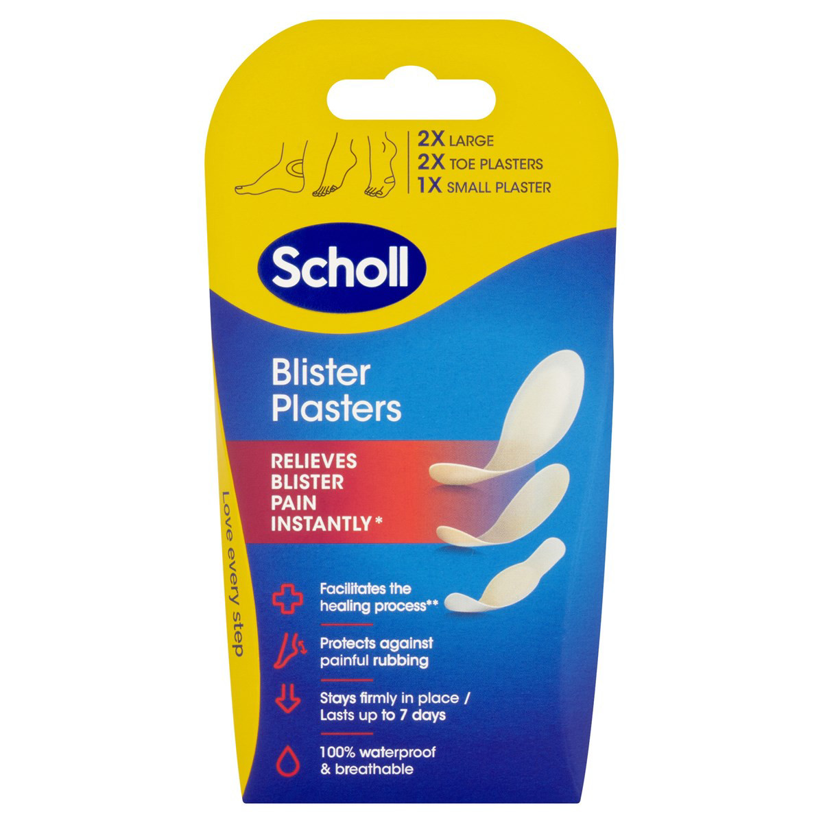 SCHOLL, pleistrai pūslelėms įvairių dydžių, 5 vnt.