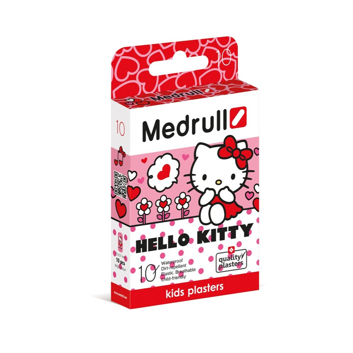 MEDRULL HELLO KITTY, vaikiški pleistrai, 10 vienetų