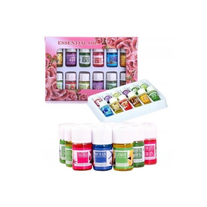 ESENTIAL kvapieji aliejai aromaterapija 12 vnt - 3ml