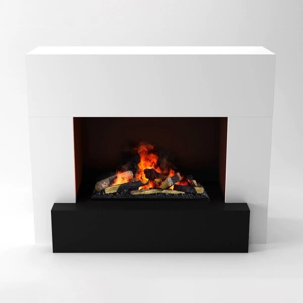 GLOW FIRE HAUPTMANN Cassette 600 WHITE pastatomas vandens garų elektrinis židinys